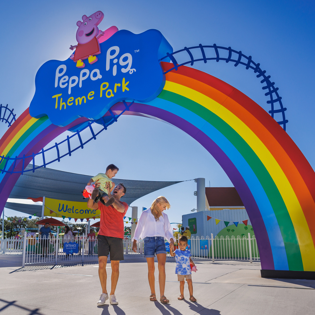 Family at Peppa Pig Theme Park
