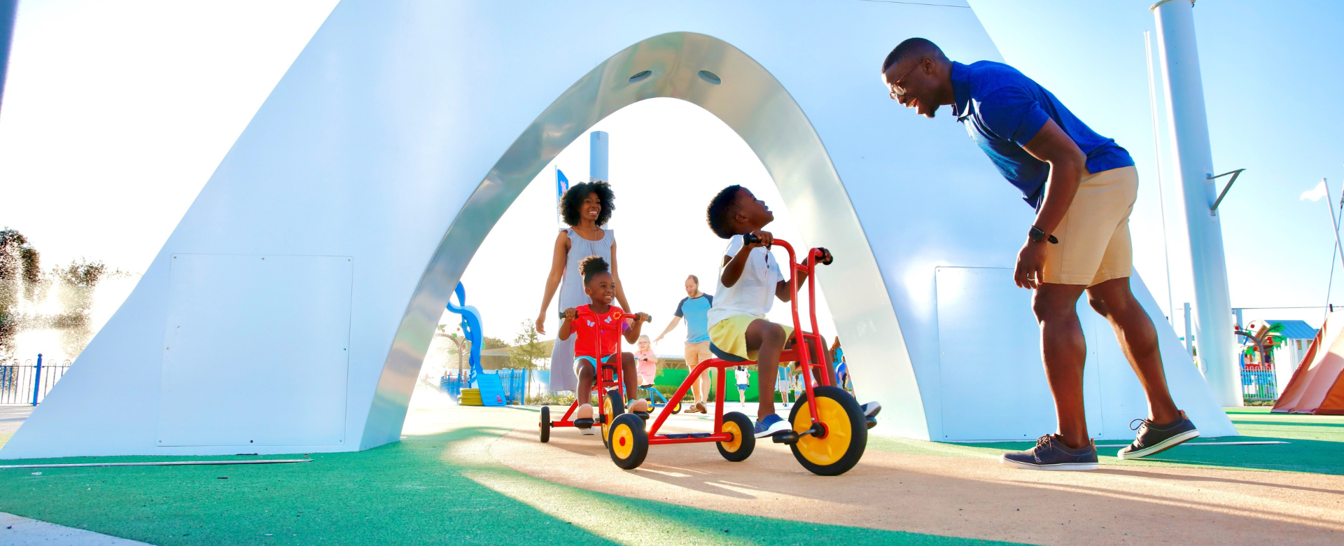 Family at Peppa Pig Theme Park