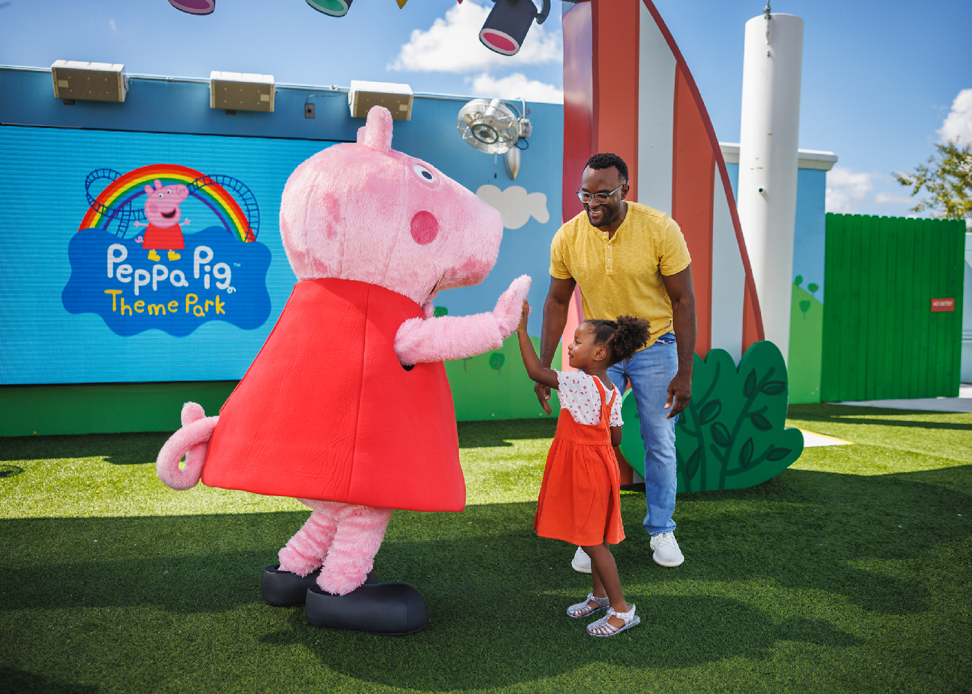 Peppa Pig High Fiving Little Girl